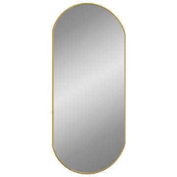 Wall Mirror Gold 80x35 cm Oval - Elegant Home Decor