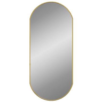 Wall Mirror Gold 80x35 cm Oval - Elegant Home Decor