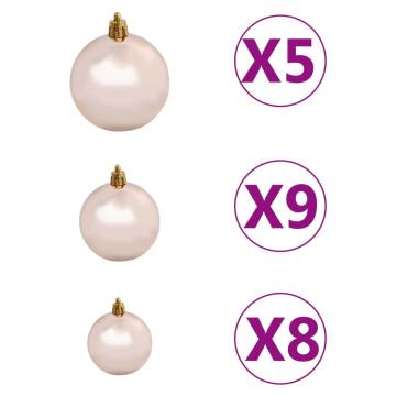 Artificial Pre-lit Christmas Tree with Ball Set 150cm