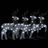 4 pcs Silver Christmas Reindeers with 80 LEDs - Festive Decor