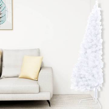 Pre-lit Half Christmas Tree with Ball Set - 180 cm White