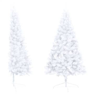 Pre-lit Half Christmas Tree with Ball Set - 180 cm White