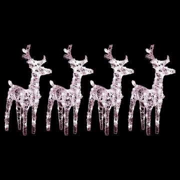 Christmas Reindeers 4 pcs with 160 Warm White LEDs