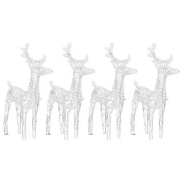 Christmas Reindeers 4 pcs with 160 Warm White LEDs