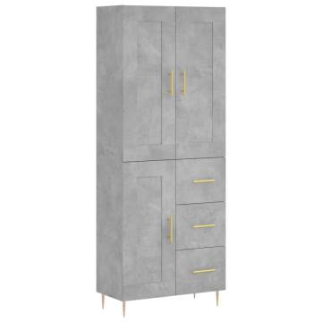 Highboard Concrete Grey - Stylish Engineered Wood Storage