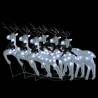 Christmas Reindeers 6 pcs White 120 LEDs - Festive Decor