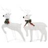 Christmas Reindeers 6 pcs White 120 LEDs - Festive Decor