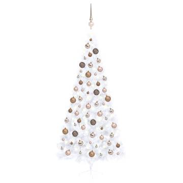 Artificial Half Pre-lit Christmas Tree with Ball Set - 240 cm