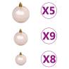 Artificial Half Pre-lit Christmas Tree with Ball Set - 240 cm