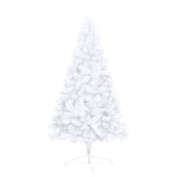 Pre-lit White Christmas Tree with Ball Set - 210 cm