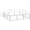 Dog Kennel Silver 9 m² Steel - Spacious Outdoor Enclosure