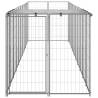 Dog Kennel Silver 6.05 m² Steel - Durable Outdoor Play Area