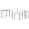 Dog Kennel Silver 8.47 m² Steel Colour silver Size 8.47 m² Quantity in Package 1 