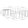 Durable Dog Kennel Silver 8.47 m² Steel - Outdoor Play Paradise