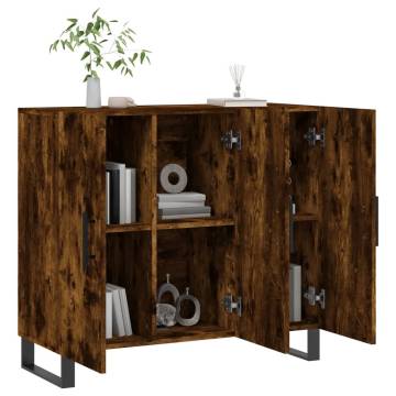 Modern Smoked Oak Sideboard - 90x34x80 cm | Hipomarket