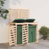 Double Wheelie Bin Storage Solid Wood Pine Colour natural pine Number of bins 1 