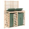 Double Wheelie Bin Storage - Solid Wood Pine | HipoMarket