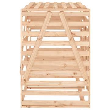 Double Wheelie Bin Storage - Solid Wood Pine | HipoMarket