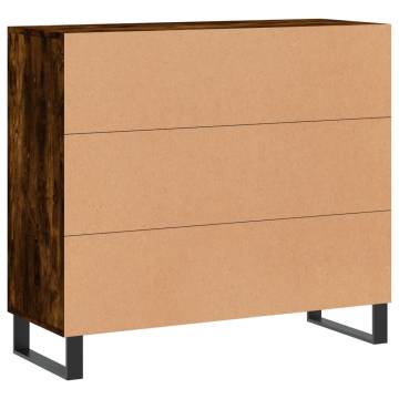 Modern Smoked Oak Sideboard - 90x34x80 cm | Hipomarket