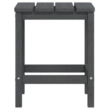 Adirondack Chairs with Footstool & Table - HDPE Anthracite