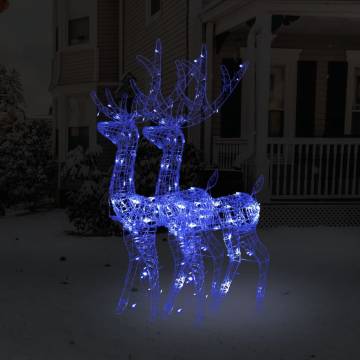 Acrylic Reindeer Christmas Decorations 120 cm - Blue (2 pcs)