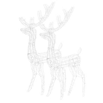 Acrylic Reindeer Christmas Decorations 120 cm - Blue (2 pcs)