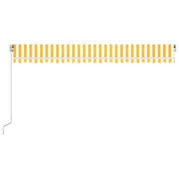 Manual Retractable Awning 500x300 cm - Yellow and White