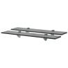 Floating Shelves 2 pcs Glass 60x10 cm 8 mm Colour black Size 60 x 10 cm Quantity in Package 2 Number of Pieces 1 