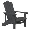 Garden Adirondack Chairs with Table - HDPE Anthracite