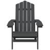 Garden Adirondack Chairs with Table - HDPE Anthracite