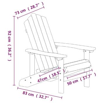 Garden Adirondack Chairs with Table - HDPE Anthracite