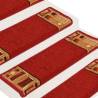 Self-Adhesive Stair Mats - 15 pcs Red 65x21 cm | HipoMarket