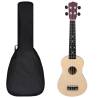 Soprano Ukulele Set with Bag for Kids Light Wood 23" Colour light brown Size 23" 