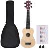 Soprano Ukulele Set for Kids - Light Wood 23" | HipoMarket