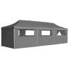 Folding Pop-up Party Tent with 8 Sidewalls 3x9 m Anthracite Colour anthracite Quantity in Package 1 