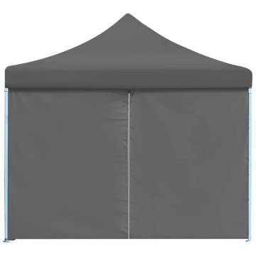 Folding Pop-up Party Tent with 8 Sidewalls - 3x9m Anthracite