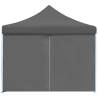 Folding Pop-up Party Tent with 8 Sidewalls - 3x9m Anthracite