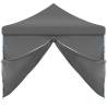 Folding Pop-up Party Tent with 8 Sidewalls - 3x9m Anthracite