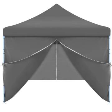 Folding Pop-up Party Tent with 8 Sidewalls - 3x9m Anthracite