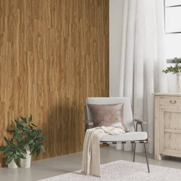 Brown Wood Look PVC Wall Panels - 2.06 m² Coverage