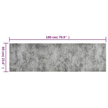 Kitchen Rug Washable Beton 60x180 cm Velvet - Hipo Market