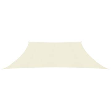 Cream Sunshade Sail 160g/m² | 4/5x4m HDPE for Outdoor Shelter