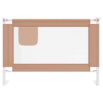 Toddler Safety Bed Rail Taupe - 100x25 cm Fabric