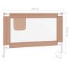 Toddler Safety Bed Rail Taupe - 100x25 cm Fabric