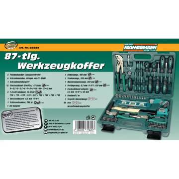 Brüder Mannesmann 86 Piece Tool Set - Durable & Compact