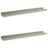 Concrete Grey Wall Shelves - 2 pcs 60x9x3 cm | HipoMarket