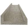 Concrete Grey Wall Shelves - 2 pcs 60x9x3 cm | HipoMarket