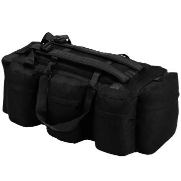 3-in-1 Army-Style Duffel Bag 90L - Versatile Black Bag