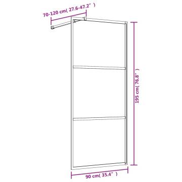 Walk-in Shower Wall with Clear ESG Glass Red 90x195 cm