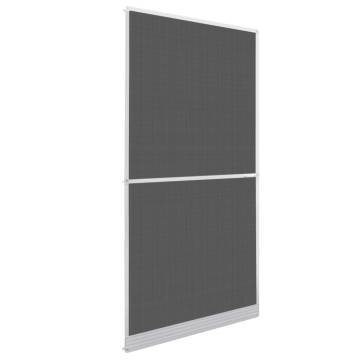 White Hinged Insect Screen for Doors - 100 x 215 cm